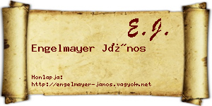 Engelmayer János névjegykártya