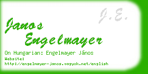 janos engelmayer business card
