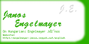 janos engelmayer business card